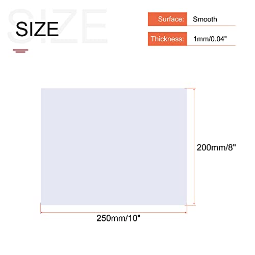 Image of MECCANIXITY White ABS Plastic Sheet 10x8x0.04inch for Building Model, DIY Crafts, Panel, Pack of 2
