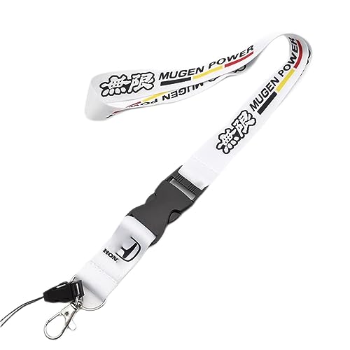 Mu-gen Po-wer Logo Racing Neck Key Lanyard Mobiele Telefoon Autosleutelhanger Nekbanden Lanyard ID-badges Card Hanging Rope (Color : Red)