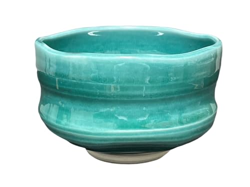 エールネット(Ale-net) 抹茶碗 12.6×H8.2cm 新緑抹茶碗 茶道 茶道具 抹茶茶碗 陶器 美濃焼 日本製