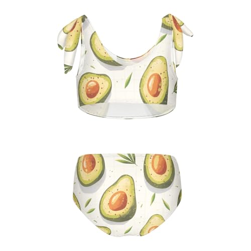 KLL Funny Avocado Girls' Two Piece Bikini Sets Scoop Neck Swimsuit Swimwear Cute Shoulder Strap2