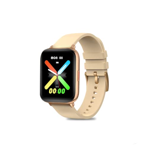 Image of MUSTARD CZAR Smart Watch with 1.81 inch Curved Display with 3D Dynamic dial, Bluetooth Calling, Water Proof IP68, 10 Built-in &100+ Sports Mode, 150+ Watch Faces, Dedicated Spo2 & Female Care (Gold)