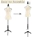 HOMBOUR Female Mannequin Body, Sewing Mannequin Torso Dress Form, Adjustable Mannequin with Stand for Display Dressmaker (Beige)