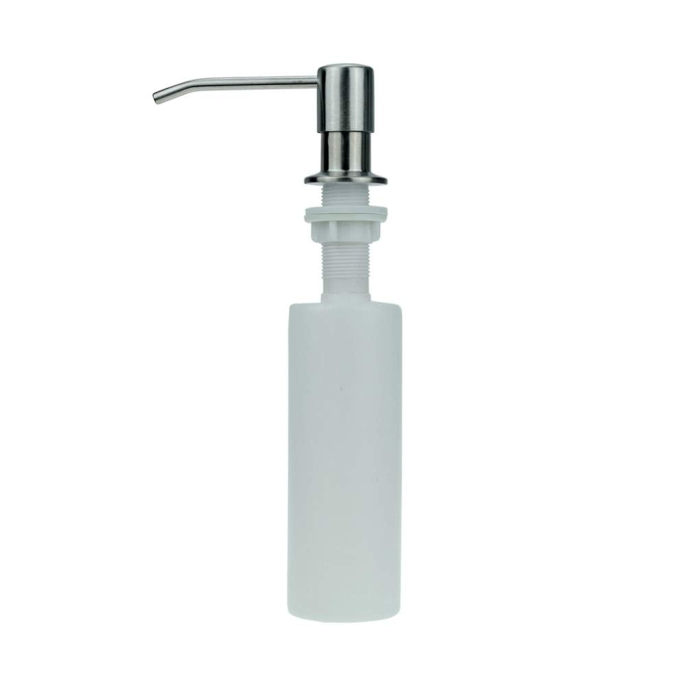 Soap Dispenser for Kitchen Sink Built in Kitchen Sink Soap Dispenser with Large Liquid Soap Bottle and Extension Tube Kit. (Silver)
