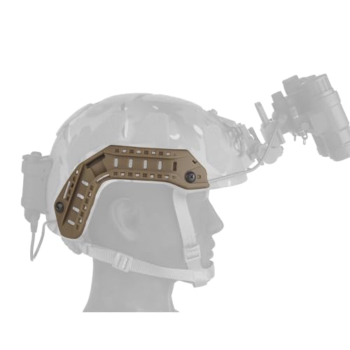 Rail latéral Fast Super High Cut tactique pour casque avec base éclairage et caméra