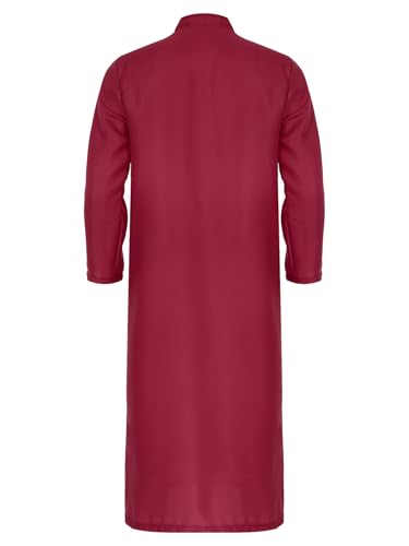 Clergy Robe for Men Long Sleeve Button Maxi Robe Stand Collar Minister Gown Choir Robe for Church2