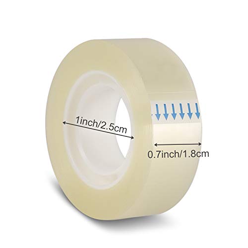 KIDMEN Transparent Tape,Clear Tape for Office,Home, School,8 Rolls,0.7 x 1300 Inch
