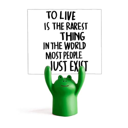 Porte-mémo grenouille et citation inspirante pour décorer un bureau d'étudiant