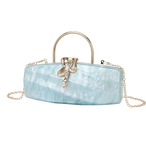 Sac pochette soirée serpent lock avec bandoulière chaîne amovible