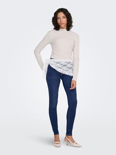 ONLY Damen Skinny Fit Jeans Stretch Denim Hose Basic ONLROYAL High Waist Röhrenjeans Bio Baumwolle, Farben:Dunkelblau, Größe:S / 30L – Ansicht 6