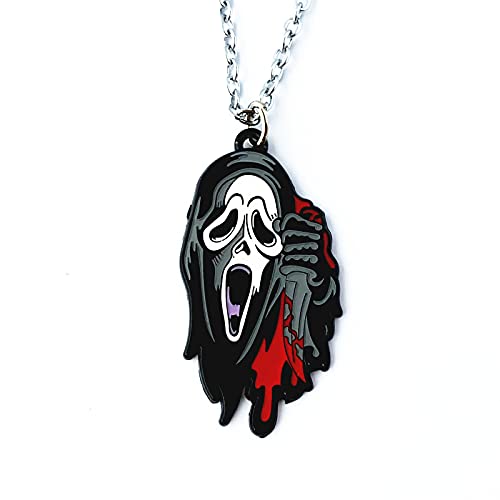 Halloween Horror Scream Necklace Gifts for Girl Woman and Men (Scream Necklace A)