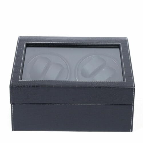 Automatische Uhrenbeweger Box, 4+6 Beweger Uhrenbox Automatikuhren Watch Winder Crocodile Pattern 30.5 * 23.5 * 18cm