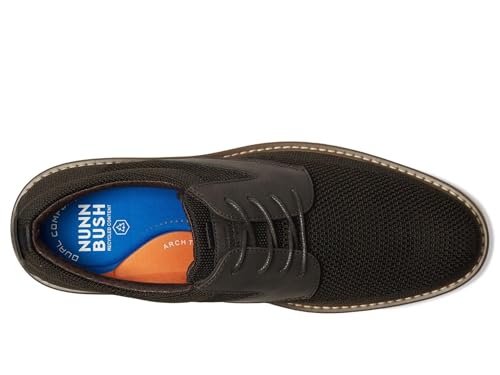 Image of Nunn Bush Mens Griff Plain Toe Knit Oxford Lightweight and Comfortable for Any Occasion Knit Lace Up