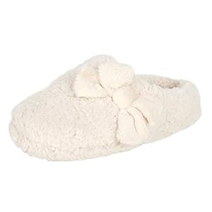 Jessica Simpson Women’s Plush Marshmallow Slide on House Slipper Clog with Memory Foam