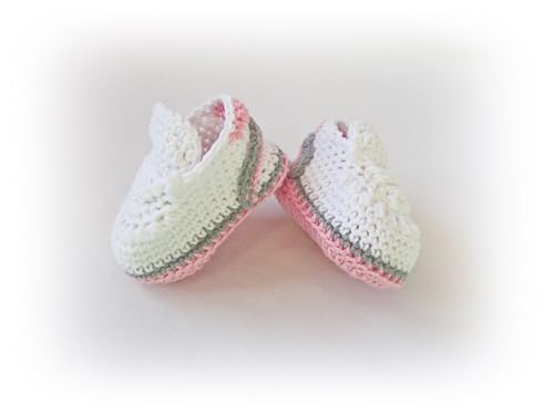Crochet Baby Shoes, Newborn Sneakers, Baby Shower Gift, Baby Booties (3-6 months)4