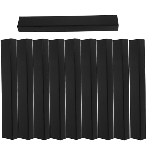 Abaodam Lot de 10 Boîtes Présents Noir en Carton Épais pour Rangement Éventails Pliables, Coffrets Multifonctionnels pour Présentation et Organisation, Emballage Élégant pour Maison