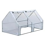 ∲【Tamaño adecuado】: el tamaño del dosel del invernadero es de aproximadamente 180 x 90 x 90 cm / 70,9 x 35,4 x 35,4 pulgadas, que es el tamaño adecuado, por lo que es fácil de transportar. El dosel del invernadero proporciona mucho espacio para que crezcan las plantas.