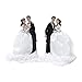 Artibetter 2 pezzi torta nuziale Topper statuetta sposa e sposa Figure ornamento torta decorazione per matrimonio festa di fidanzamento