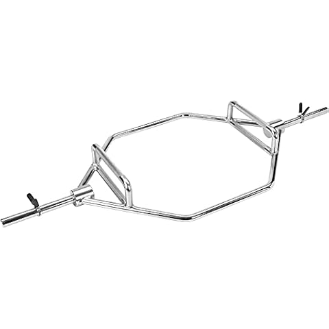 Bad Company Hexagon Hantelstange inkl. Verschlüssen für Kniebeugen, Kreuz- und Schulterheben als 30/31 mm oder 50/51 mm Variante I Max. Gewichtsbelastung von bis zu 350 kg (30/31 mm) Cover