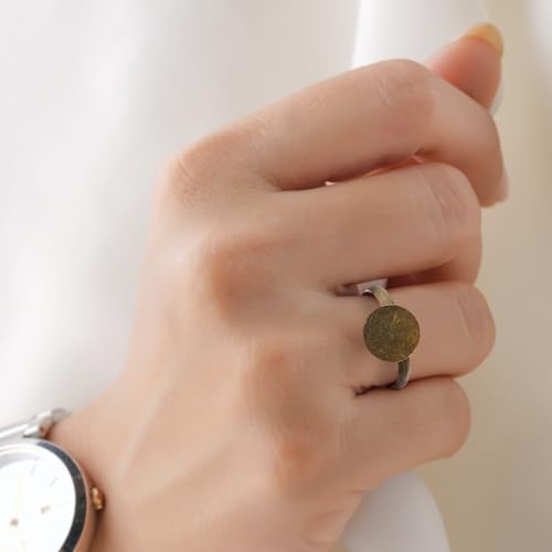 Base de anillo de aleación ajustable jojofuny con bisel para joyería DIY, 100 piezas 7