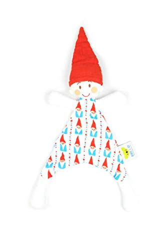 Premium 100% Cotton Oliver + Kit - Sven The Gnome - Red and Blue Gnome - Cotton Snuggle Lovie - Soft - Gender Neutral - Gift