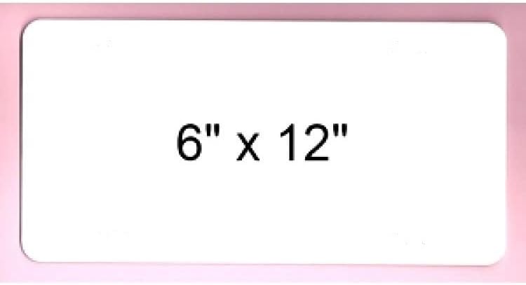 White Dye No Holes Blank Sublimation .025 Aluminum License Plate- 10 Pack