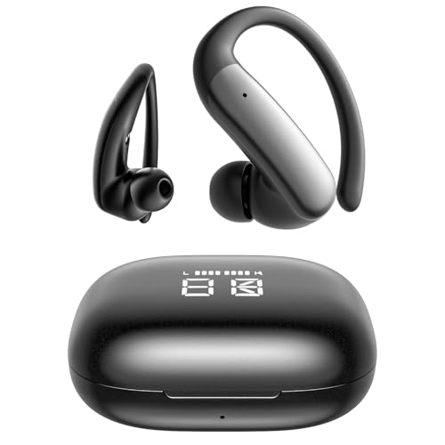 OLLSPAKER Sport Earbuds with Ear Hook 66hrs Playtime with LED Display Case