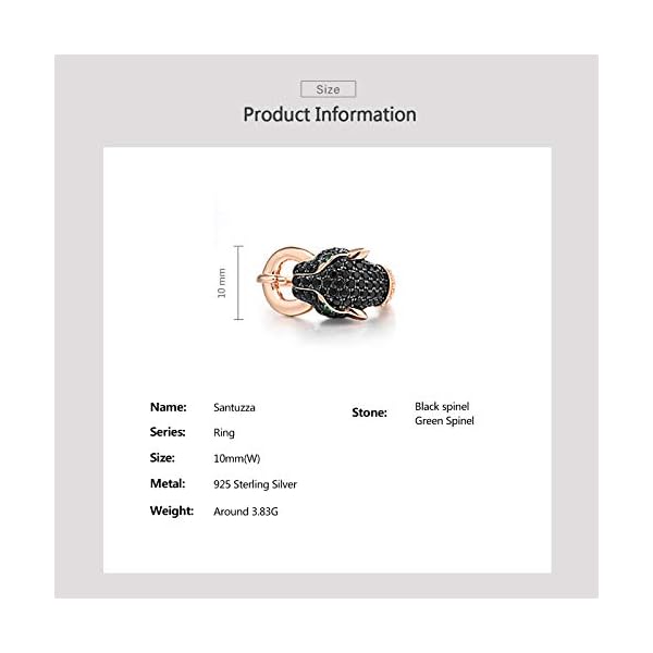 Santuzza-Panther-Ring-925-Sterling-Silver-Leopard-Rings-Cubic-Zirconia-Green-Spinel-Jaguar-Jewelry Santuzza Panther Ring 925 Sterling Silver Leopard Rings Cubic Zirconia Green Spinel Jaguar Jewelry (7, Black)