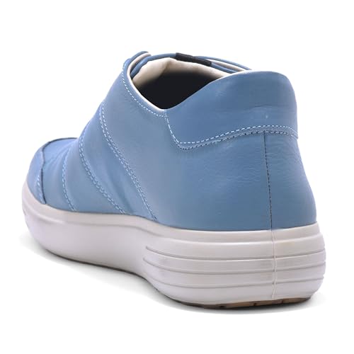 Image of Woodland Men's Dsky Blue Leather Sneaker