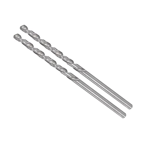 CoCud 2Stk Solid Hartmetall Bohrspitze 2mm Durchmesser Linke Hand YG6X (C3/K10) Wolframkarbid Gerade Schaft Drehung Bohrspitze - (Anwendung: für Edelstahl Legierung)