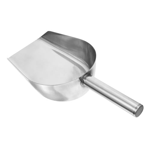 Cabilock Cuchara para Hielo de Acero Inoxidable Multifuncional Pala Plana Mediana para Harina Cereales y Alimentos Herramienta Resistente para Cocina y Buffet