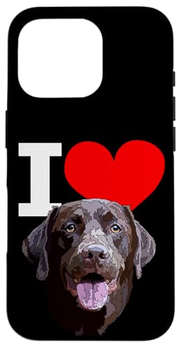 I Love Chocolate Lab Dog �u���E�� ���u���h�[�����g���o�[ ���l �X�}�z�P�[�X iPhone 16 Pro �p