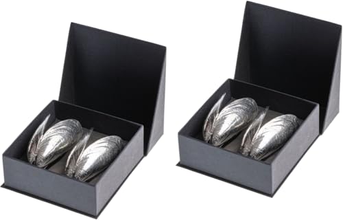 Anovi 4-teiliges Muschelbesteck-Set, Silberzinn, Klassisch, 4 Sets à 4 Teile, FLATWARE