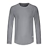 Camisetas básicas térmicas finas para hombre, camisetas ligeras para hombre, manga larga, cuello redondo, para invierno y otoño 2024