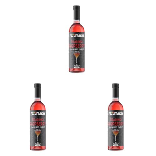 Image of Fruitaco Raspberry Syrup - Perfect Mixer for Cocktails, Mocktails, Drinks, Juices, Parties and More | Non-Alcoholic Mix | 750ml (Pack of 3)