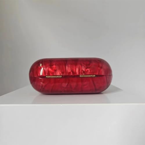 Image of Acrylic Bubble Bag Luxury Marble Clutch Evening Purses for Women Glitter Handbag for Wedding Party Prom