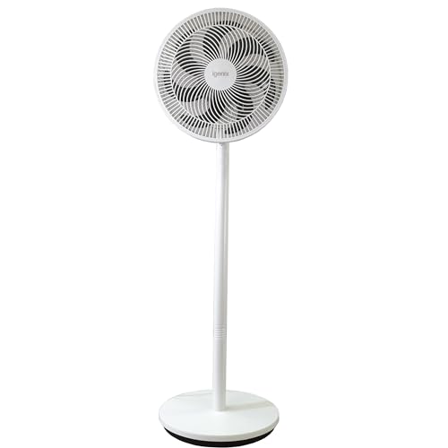 Igenix IGFP012W 12 Pedestal & Desk Fan 7 Blade Design for Stronger Breeze 3 Speed Settings Adjustable Height Converts from Desk to Floor Fan Quiet Cooling for Home & Office White