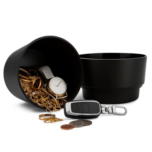 Macetero para ocultar objetos y dinero, Caja fuerte camufladas en maceta decorativa, caja seguridad oculta con compartimento secreto, caja escondite ideal para llaves y objetos de valor