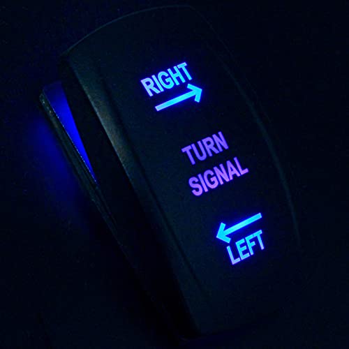 Mcsadventures Plug And Play Turn Signal Kit Street Legal Kit With Fang Lights For 19+ Polaris Rzr 900 Trail, 1000 Xp, Turbo, Turbo S, 2 Seat, 4 Seater, Xp4 (Vertical Rocker Switch Blue Led) #TOP3