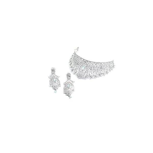 THE STONE AISLE Superior Defna Choker Set For Women And Girls For Party And Wedding