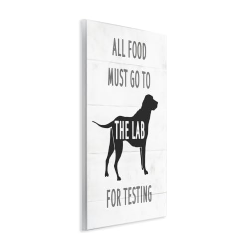 Image of Kitchen Humor Dog Food Phrase, 13 x 19 Inch Mounted Print on Wall Plaque