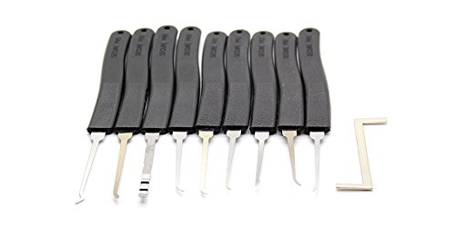 Walter locksmiths Souked 9 piezas Con botón Lock para puerta de herramientas para sistema de apertura herramientas cerrajeria