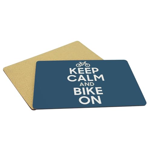 Sets de table bleu en liege grand format naperon de table souple velo parodie x4 - 5