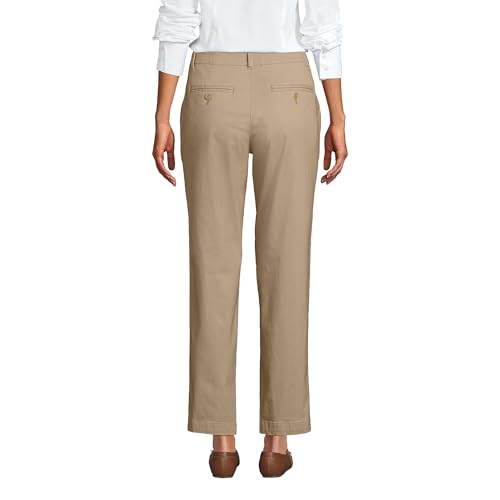 Lands' End Women's Mid Rise Classic Straight Leg Chino Ankle Pants2