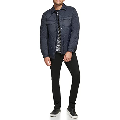 Calvin Klein Men's Diamond Quilted Shirt Jacket