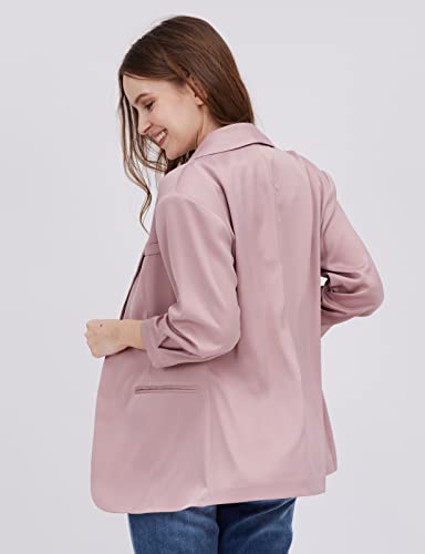 Womens Casual Open Front Long Sleeve Oversized Blazers Work Office Jackets Blazer3