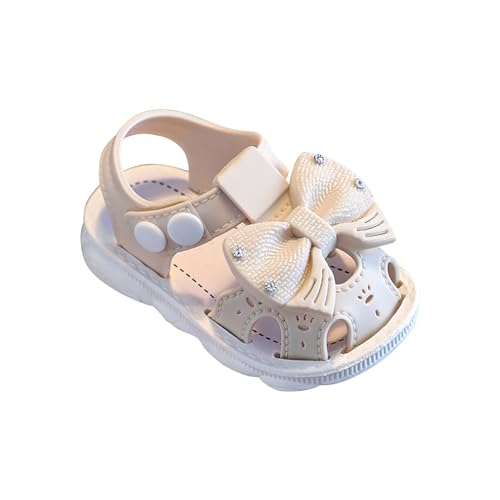 Toddler Girls Bowknot Closed Toe Soft Sole Beach Sandals Small Children's Summer Non Slip Casual Outdoor Shoes