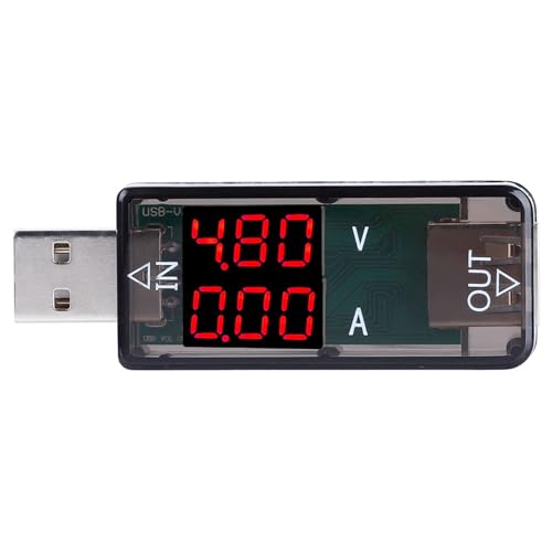 Image of USB Tester, Multimeter USB Power Meter, Color LCD USB Voltage Meter Suitable for Most Applications and Compatible with QC2.0 /QC3.0 Fast Power Supply Test