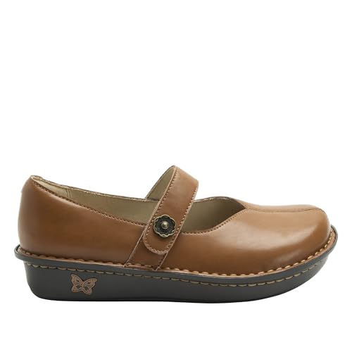 Image of Alegria Women's Faye Leather Adjustable Strap Mary Jane Comfort Shoes