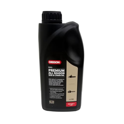 Oregon Chainsaw Chain and Guide Bar Oil Suitable for Gas and Electric Chainsaws and Other Equipment with Chain-Gears and Slide-Bars of Any Brand Anti-Fling Technology and High-Film Strength 1L