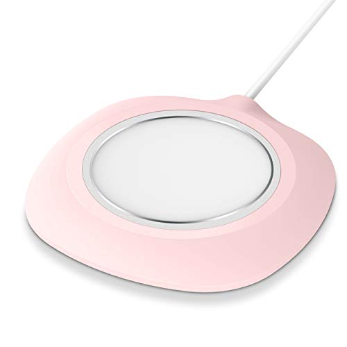 Mag Safe Charger Sleeve XZC Charger Pad Case for iPhone 12 Pro Max Magsafing Magnetic Wireless Charging Silicone Protective Cover for iPhone 12 Charger (Charger Not Included) (Pink)